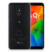 LG Q7 | Siliconen hoesje | met naam Heart Smile