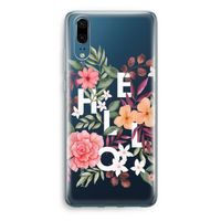 Hello in flowers: Huawei P20 Transparant Hoesje