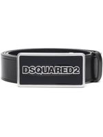 DSQUARED2 ceinture en cuir à boucle logo - Noir