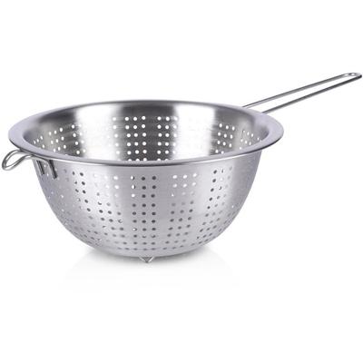 Excellent Houseware Keuken vergiet - op voet - RVS - 24 x 10 cm - zeef Excellent Houseware Keuken vergiet - op voet - RVS - 24 x 10 cm - zeef