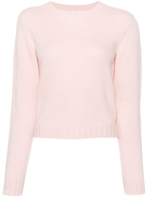 Palm Angels pull en laine mélangée à logo incurvé - Rose