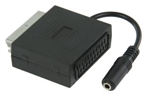 Valueline VLVP31930B02 kabeladapter/verloopstukje Scart + 3.5mm Scart Zwart