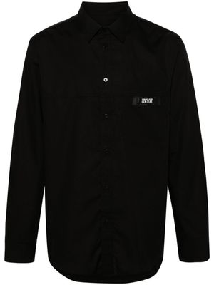 Versace Jeans Couture chemise en coton à patch logo - Noir