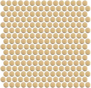 Mozaïek tegels Penny goud 29,1x31,5 - Rond Wand en vloer Geglazuurde porseleinen steengoed