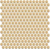 Mozaïek tegels Penny goud 29,1x31,5 - Rond Wand en vloer Geglazuurde porseleinen steengoed