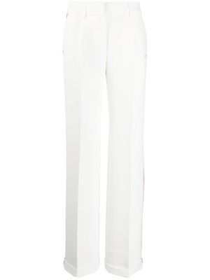 Off-White pantalon de costume à liserés contrastants - Blanc