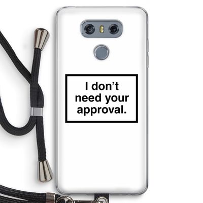 Don't need approval: LG G6 Transparant Hoesje met koord