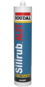 Soudal Silirub AL2T Alcoxy | Siliconenkit | Grijs | 300 ml - 120649