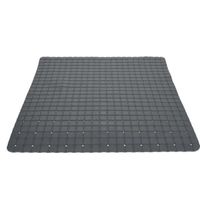 Anti-slip badmat antraciet grijs 55 x 55 cm vierkant - thumbnail