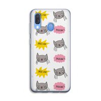 Meow: Samsung Galaxy A40 Transparant Hoesje Meow: Samsung Galaxy A40 Transparant Hoesje
