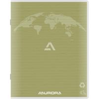 Aurora Writing 45 kladschrift uit gerecycleerd papier, 200 bladzijden, gelijnd, mosgroen