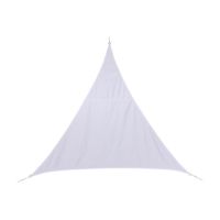 Polyester schaduwdoek/zonnescherm Curacao driehoek wit 2 x 2 x 2 meter