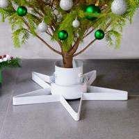 VidaXL Kerstboomstandaard 47x47x13,5 cm wit