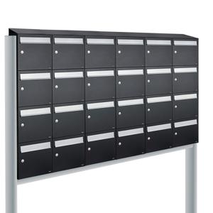 Allux Flow Set 6-Breed, 4-Hoog Met Dak Op Statief Zwart - 40040070_6x4ds