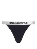 Karl Lagerfeld bas de bikini à bande logo - Noir