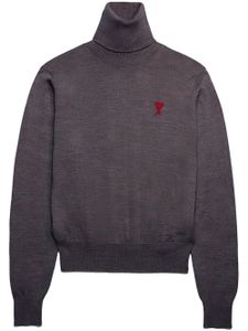 AMI Paris pull Ami De Coeur en laine - Gris