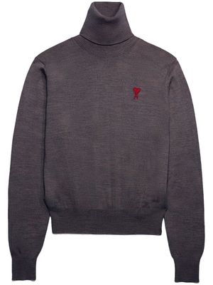 AMI Paris pull Ami De Coeur en laine - Gris