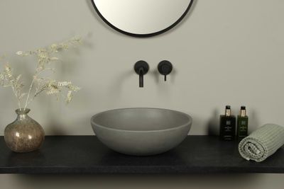 Betonnen waskom, wasbak natuurlijk beton rond, 44*14,5 cm BET-507nc