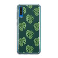 Monstera leaves: Samsung Galaxy A50 Transparant Hoesje - thumbnail