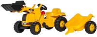 Rolly toys Traptractor met aanhanger RollyKid Cat geel