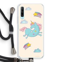 Vliegende eenhoorn: Huawei P Smart Pro Transparant Hoesje met koord