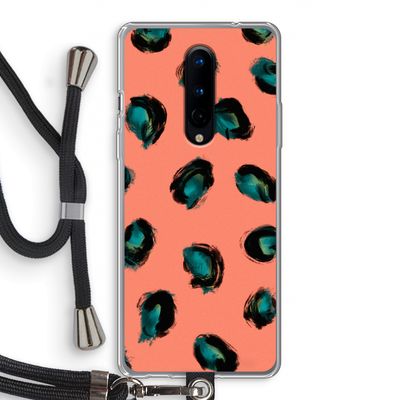 Pink Cheetah: OnePlus 8 Transparant Hoesje met koord