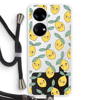 Citroenen: Huawei P50 Transparant Hoesje met koord