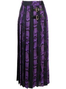 Roberto Cavalli jupe longue à imprimé peau de python - Violet