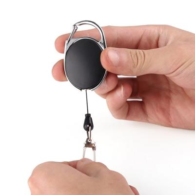 5PCS buiten telescopische draad touw sleutelring inbreker sleutelhanger EDC intrekbare keten terug sleutelhanger houder