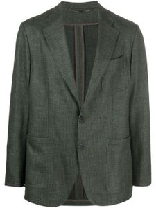 Canali blazer en laine mélangée à simple boutonnage - Vert