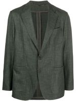 Canali blazer en laine mélangée à simple boutonnage - Vert - thumbnail