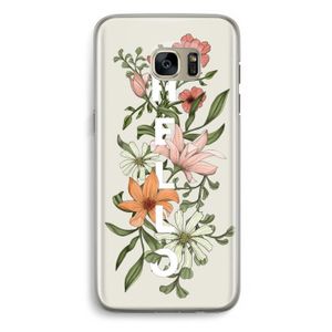 Hello bloemen: Samsung Galaxy S7 Edge Transparant Hoesje