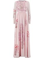 Giambattista Valli robe Mini Carnation Bouquetsen soie - Rose