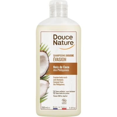 Douce Nature Douchegel & shampoo evasion kokos bio (250 ml)