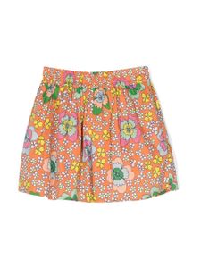 Stella McCartney Kids short en coton à fleurs - Orange