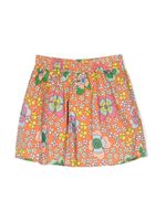 Stella McCartney Kids short en coton à fleurs - Orange