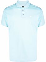 Emporio Armani polo à logo imprimé - Bleu