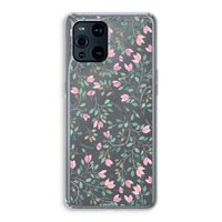 Sierlijke bloemen: Oppo Find X3 Pro Transparant Hoesje