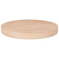 Tafelblad rond 40x4 cm onbehandeld massief eikenhout