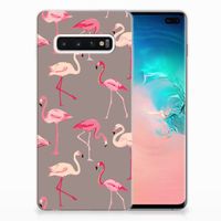 Samsung Galaxy S10 Plus TPU Hoesje Flamingo - thumbnail