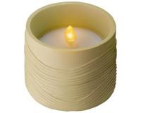 Solar kaars polyresin d10h8 cm 3ass I - Lumineo