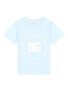 Dolce & Gabbana Kids t-shirt à imprimé DG - Bleu