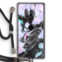 Pastel zwart: Sony Xperia XZ2 Transparant Hoesje met koord