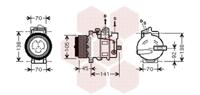 Van Wezel Airco compressor 3000K428 - thumbnail