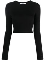 MSGM t-shirt crop en coton - Noir