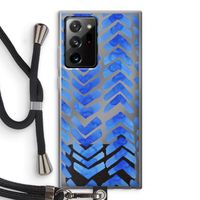 Blauwe pijlen: Samsung Galaxy Note 20 Ultra / Note 20 Ultra 5G Transparant Hoesje met koord