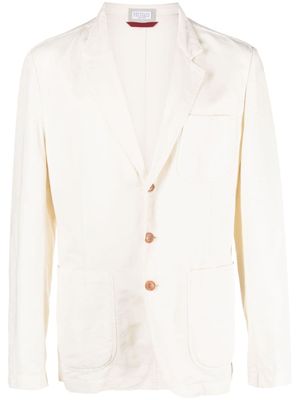 Brunello Cucinelli veste à simple boutonnage - Blanc