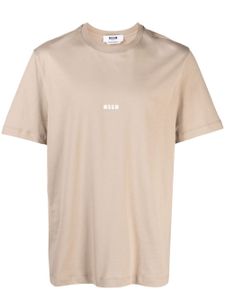 MSGM t-shirt en coton à logo imprimé - Marron