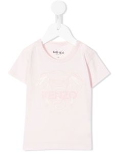 Kenzo Kids t-shirt à logo imprimé - Rose