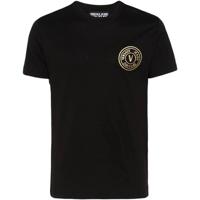 Versace Jeans Couture V-Emblem T-Shirt Heren Zwart/Goud - Maat S - Kleur: GoudZwart | Soccerfanshop